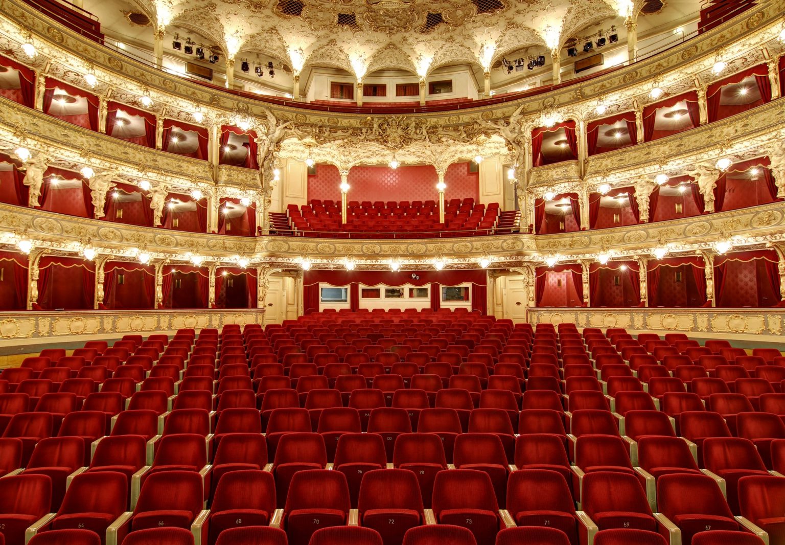 Empty auditorium in the theatre