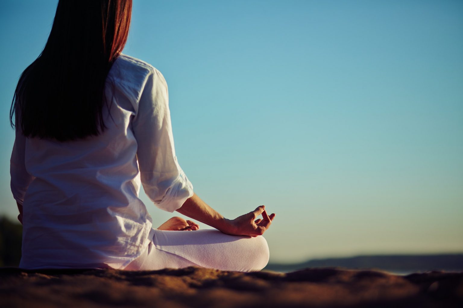 Woman meditating